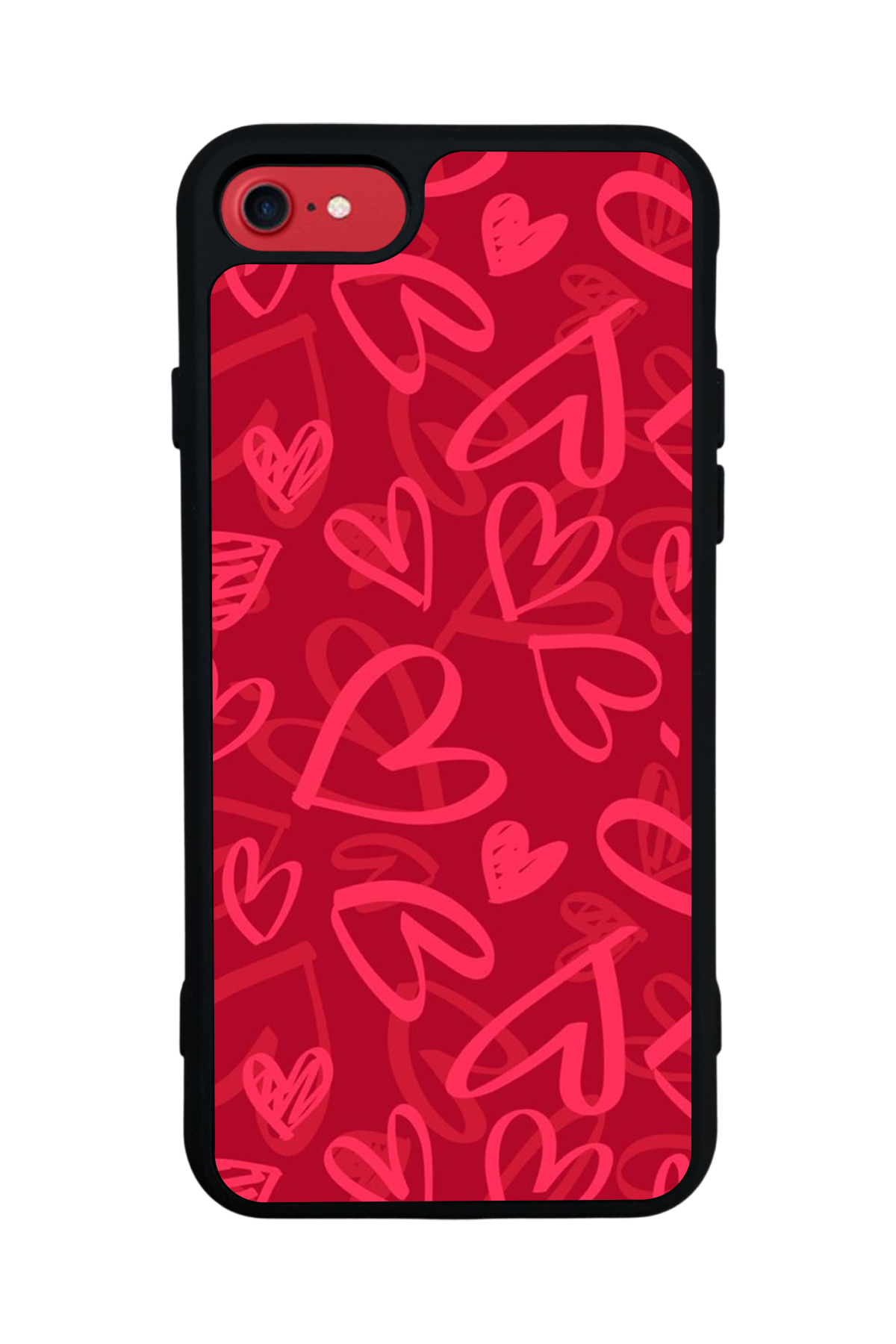 iPhone 8 Uyumlu Kalp Love Tasarımlı Glossy Premium Kılıf