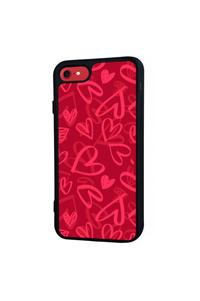 iPhone 8 Uyumlu Kalp Love Tasarımlı Glossy Premium Kılıf