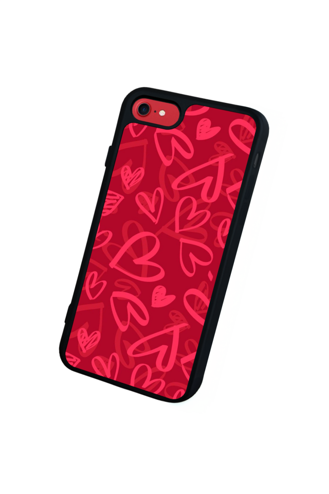 iPhone 8 Uyumlu Kalp Love Tasarımlı Glossy Premium Kılıf