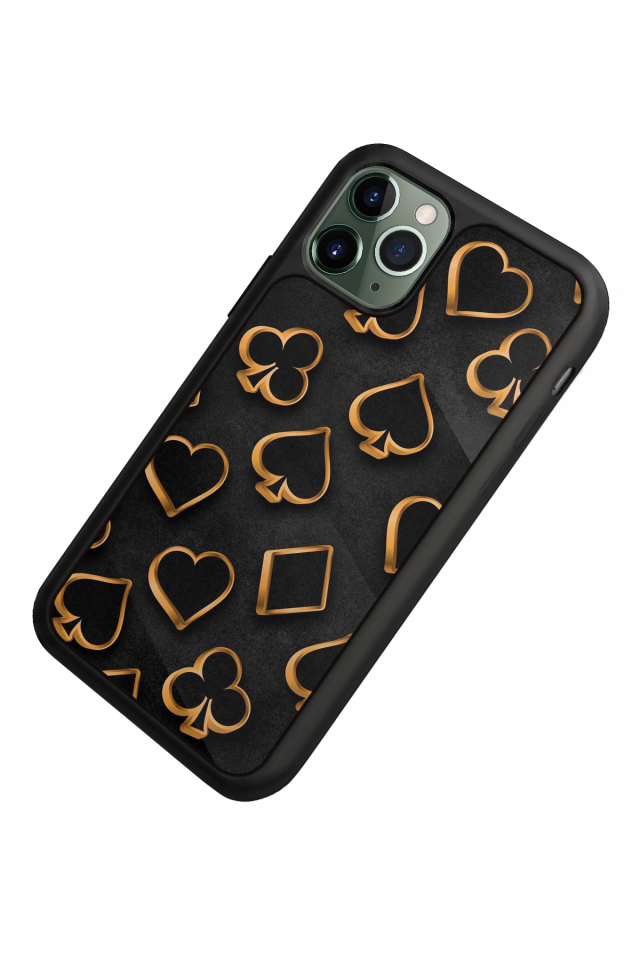 iPhone 11 Pro Max Uyumlu Kart Tasarımlı Glossy Premium Kılıf