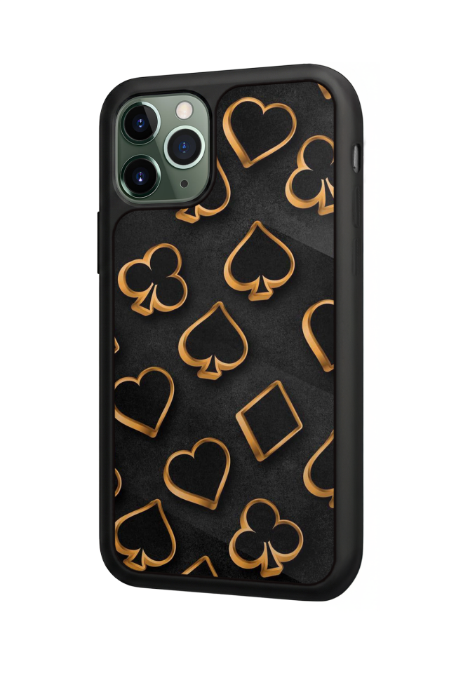 iPhone 11 Pro Max Uyumlu Kart Tasarımlı Glossy Premium Kılıf