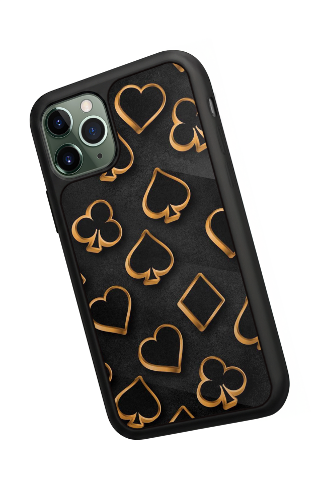 iPhone 11 Pro Max Uyumlu Kart Tasarımlı Glossy Premium Kılıf