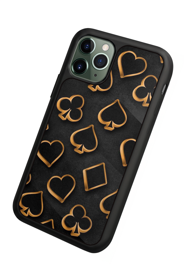 iPhone 11 Pro Max Uyumlu Kart Tasarımlı Glossy Premium Kılıf