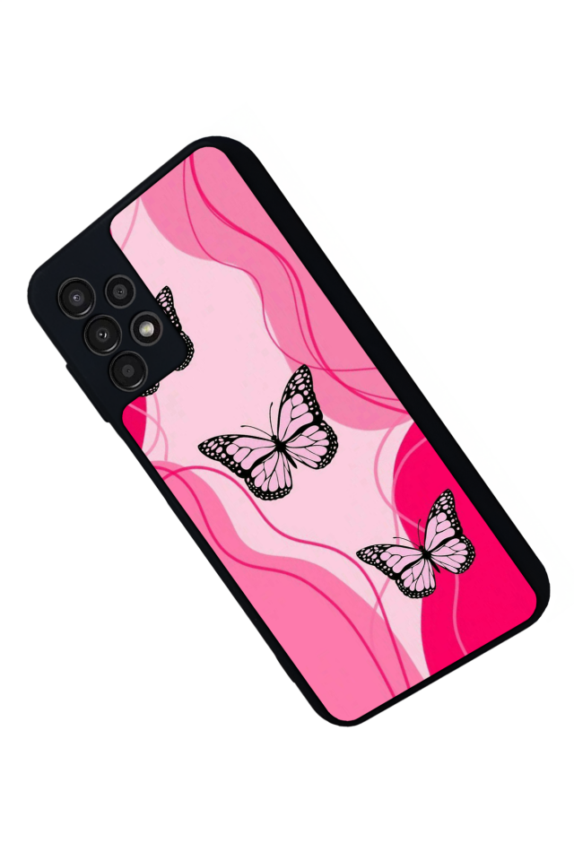 Samsung Galaxy A23 Uyumlu Kelebek Tasarımlı Glossy Premium Kılıf