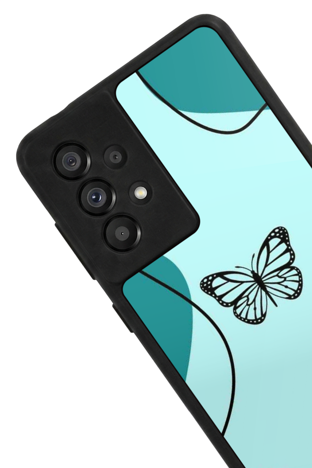 Samsung Galaxy A73 Uyumlu Kelebek Tasarımlı Glossy Premium Kılıf