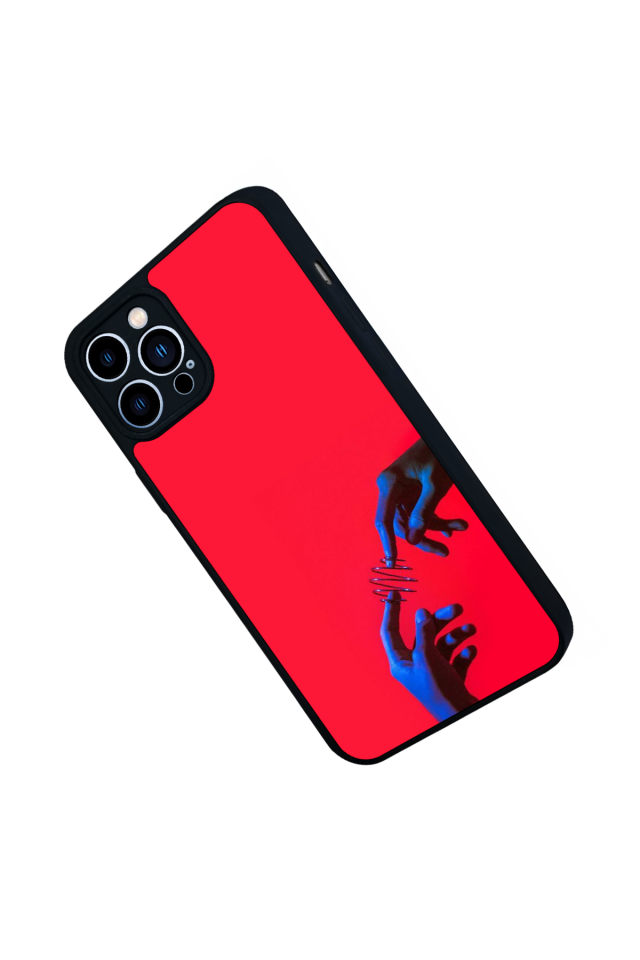 iPhone 12 Pro Max Uyumlu Kirmizi Tasarımlı Glossy Premium Kılıf
