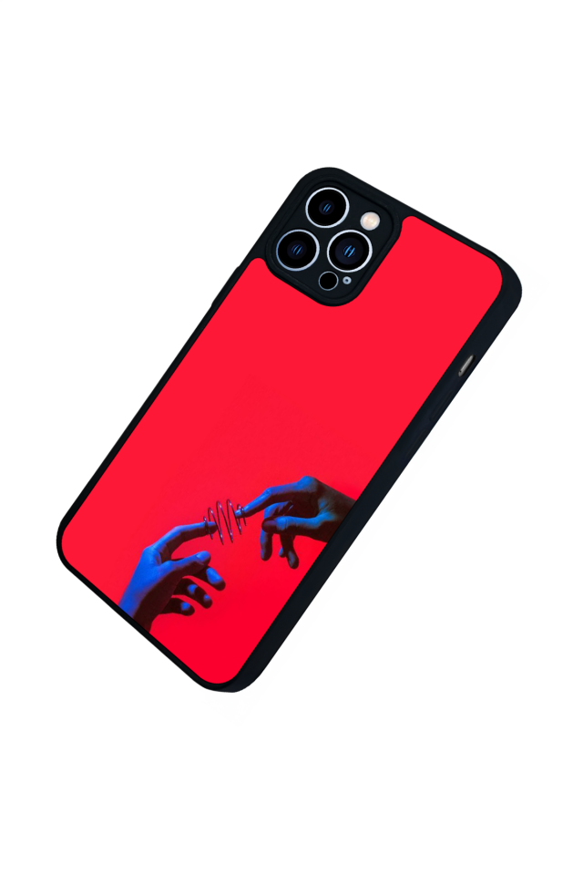 iPhone 12 Pro Max Uyumlu Kirmizi Tasarımlı Glossy Premium Kılıf