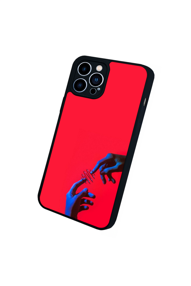 iPhone 12 Pro Max Uyumlu Kirmizi Tasarımlı Glossy Premium Kılıf