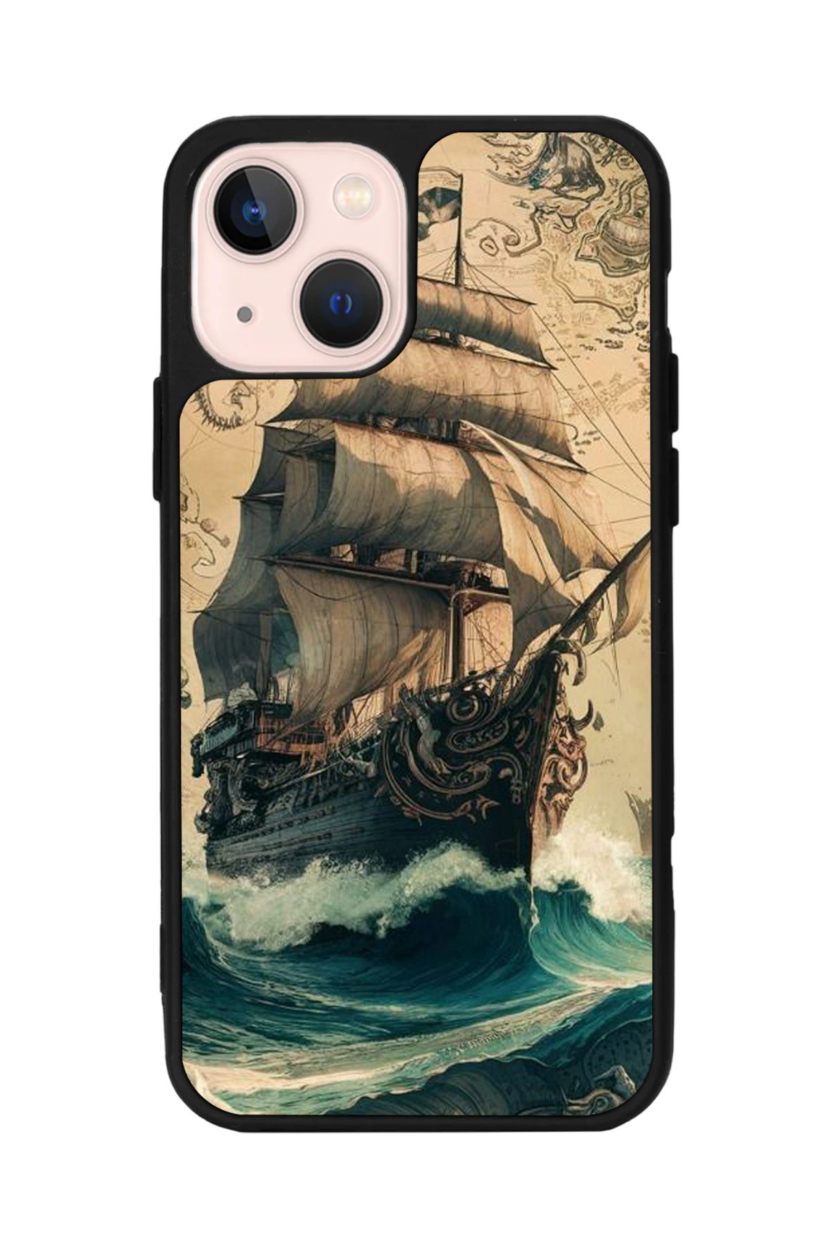 iPhone 13/14 Uyumlu Korsan Tasarımlı Glossy Premium Kılıf