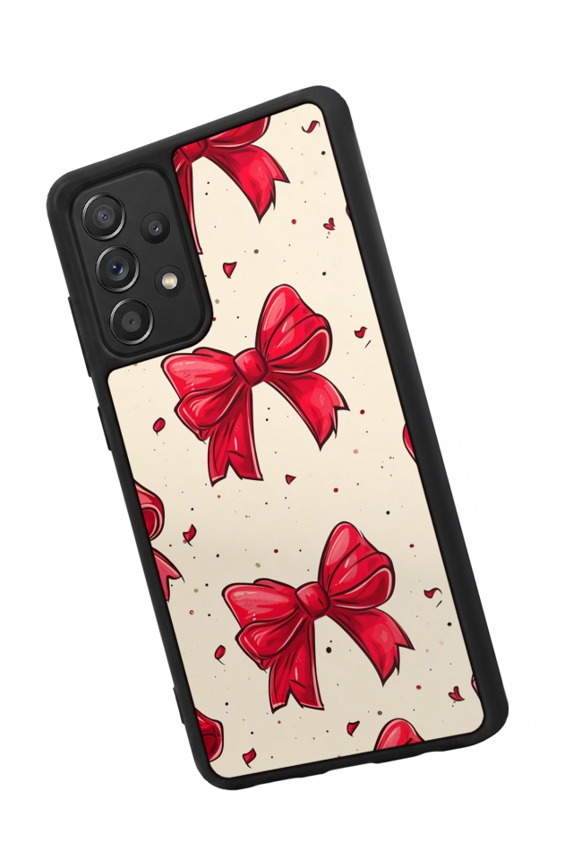 Samsung Galaxy A72 Uyumlu Kurdele Tasarımlı Glossy Premium Kılıf