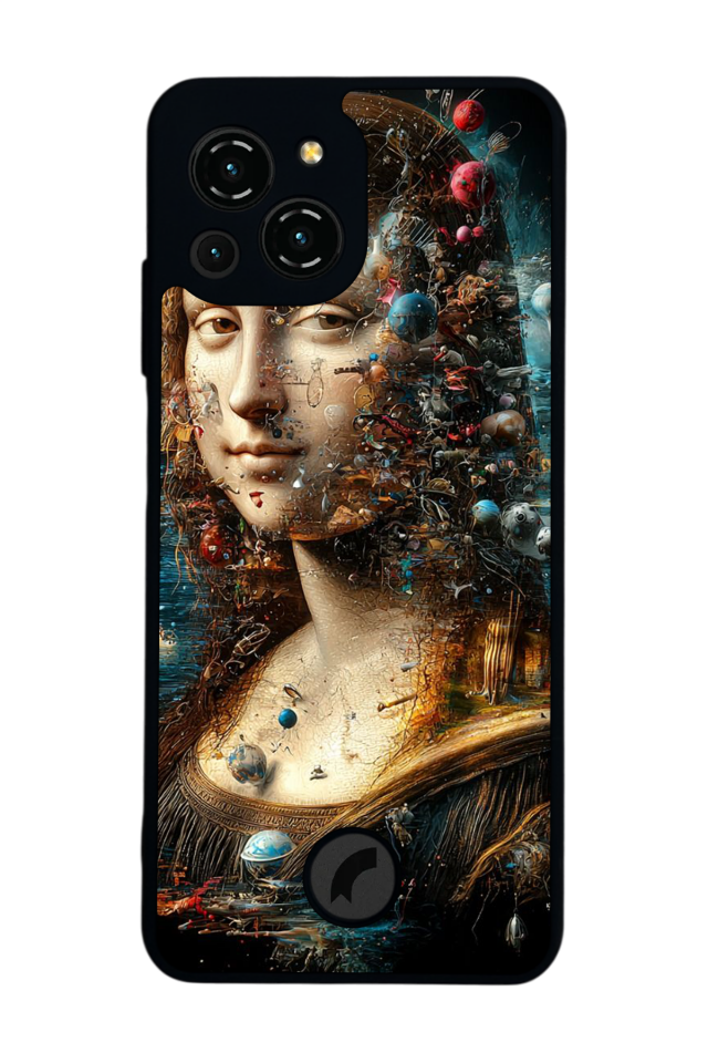 Reeder S23 Pro Max Uyumlu Monalisa Tasarımlı Glossy Premium Kılıf