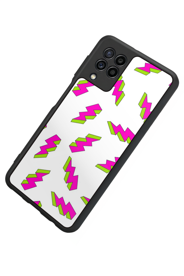 Samsung Galaxy M32 Uyumlu Simsek Tasarımlı Glossy Premium Kılıf