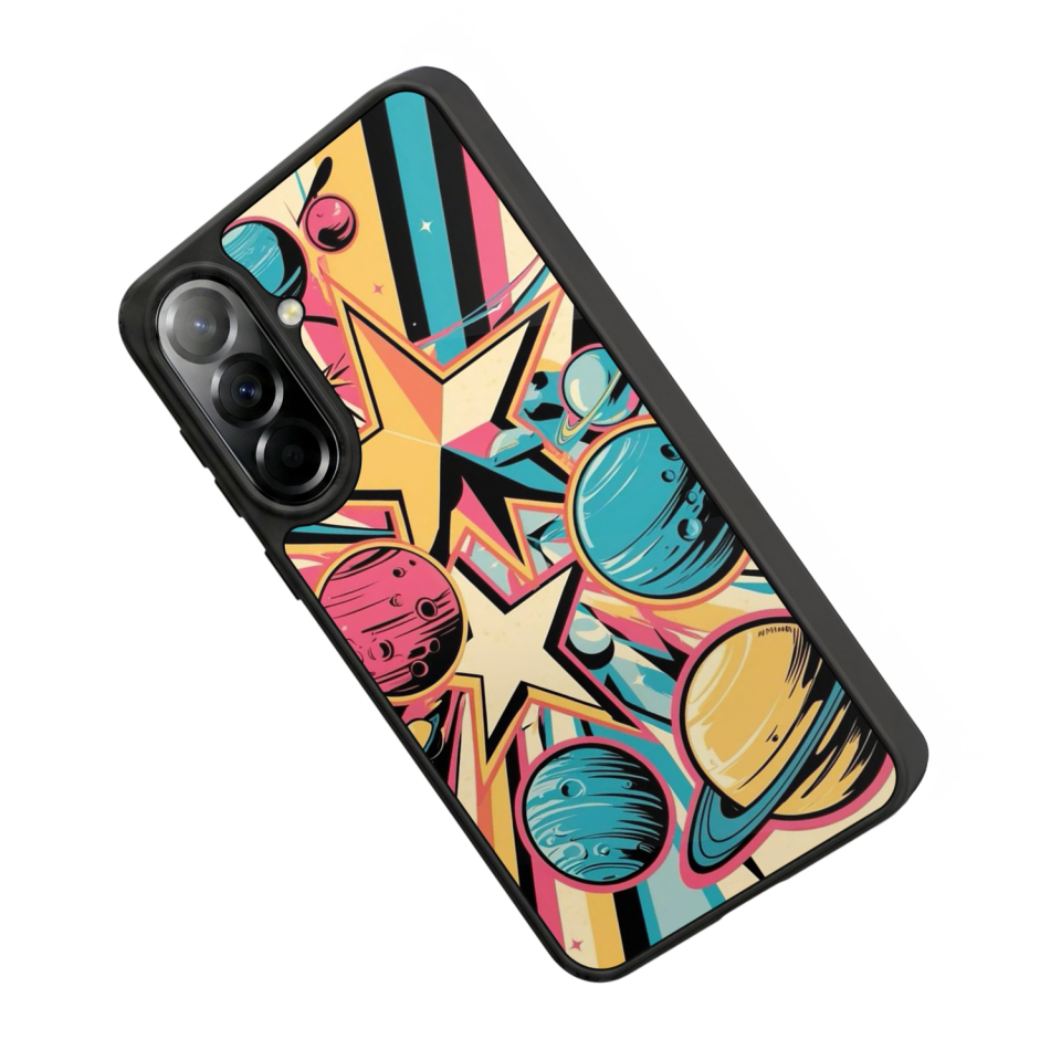 Samsung Galaxy A57 Uyumlu Uzay Tasarımlı Glossy Premium Kılıf