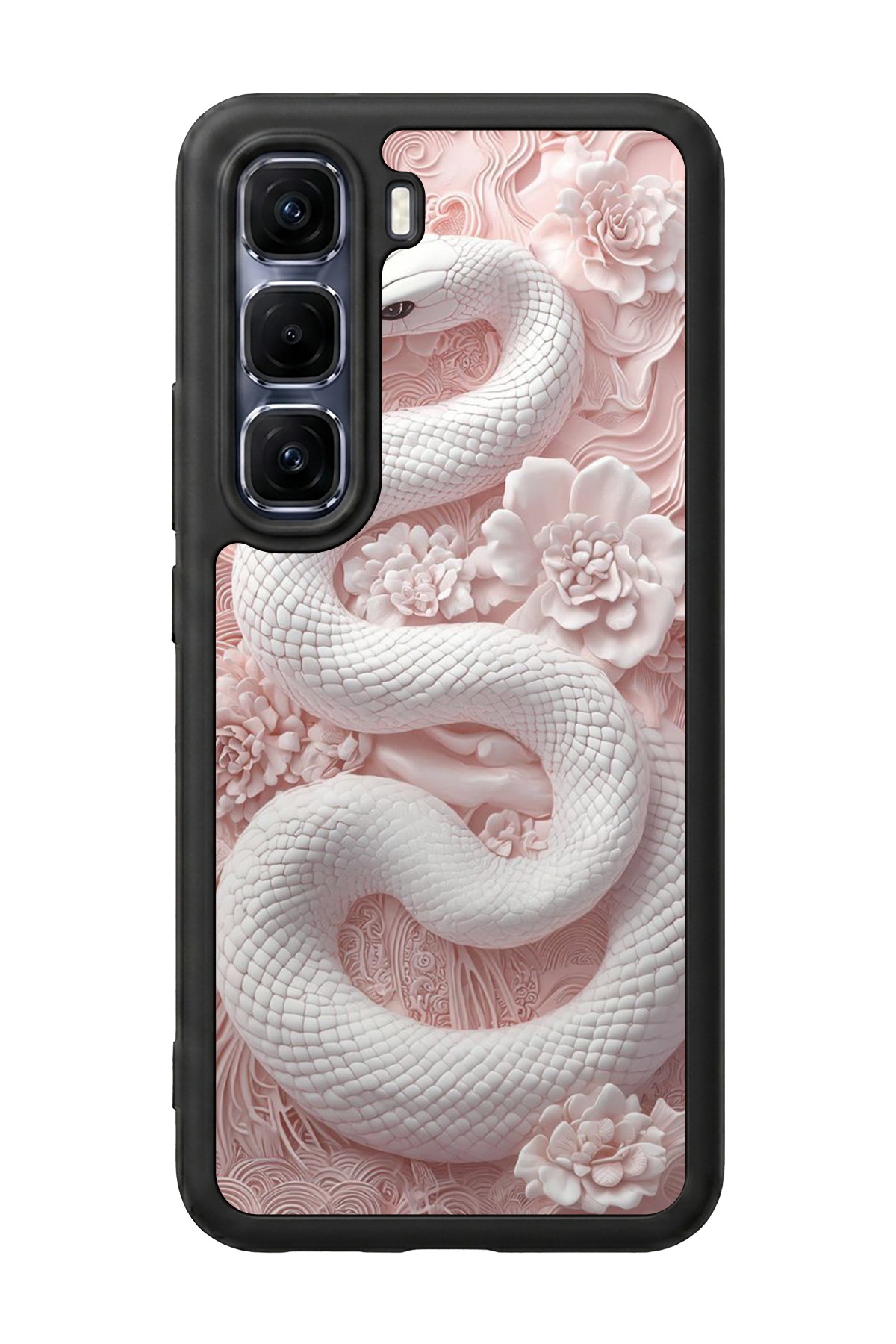 Infinix Hot 60 Pro Plus Uyumlu Yılan Tasarımlı Glossy Premium Kılıf