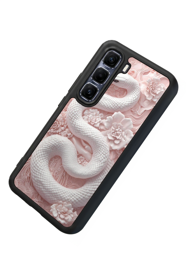 Infinix Hot 60 Pro Plus Uyumlu Yılan Tasarımlı Glossy Premium Kılıf