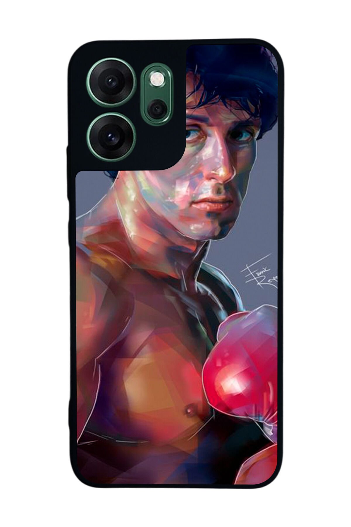 Oppo Reno 14F Uyumlu Rocky Tasarımlı Glossy Premium Kılıf