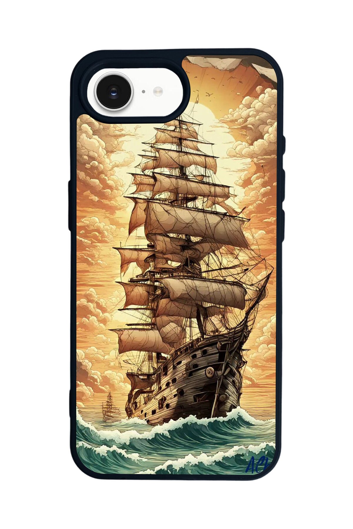 iPhone 16E Uyumlu Korsan Tasarımlı Glossy Premium Kılıf