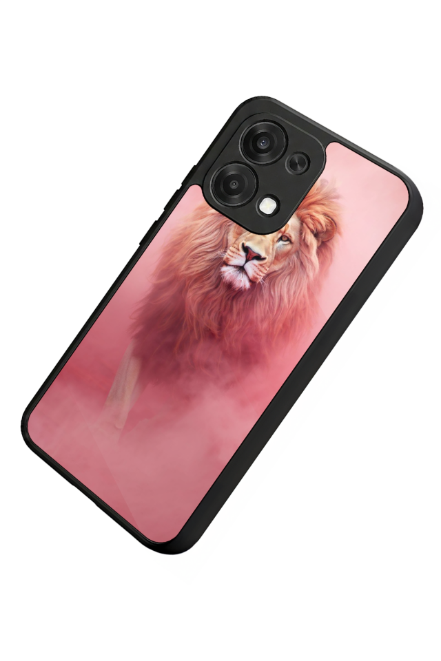 Oppo A6 Pro Uyumlu Aslan Tasarımlı Glossy Premium Kılıf