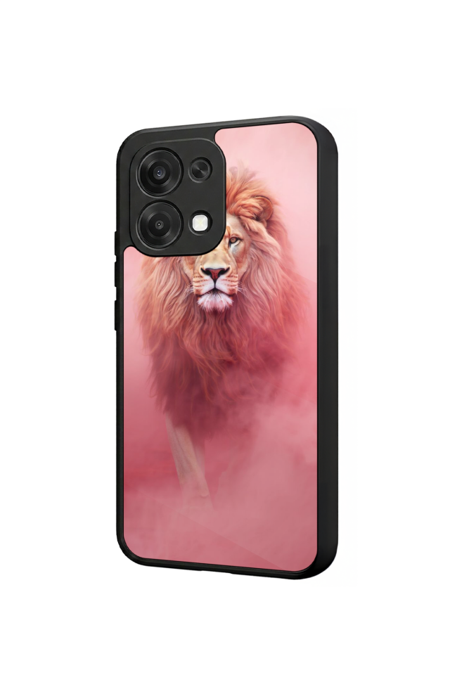 Oppo A6 Pro Uyumlu Aslan Tasarımlı Glossy Premium Kılıf