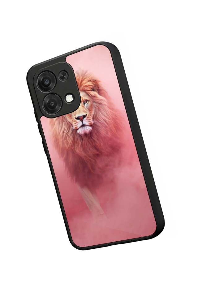 Oppo A6 Pro Uyumlu Aslan Tasarımlı Glossy Premium Kılıf