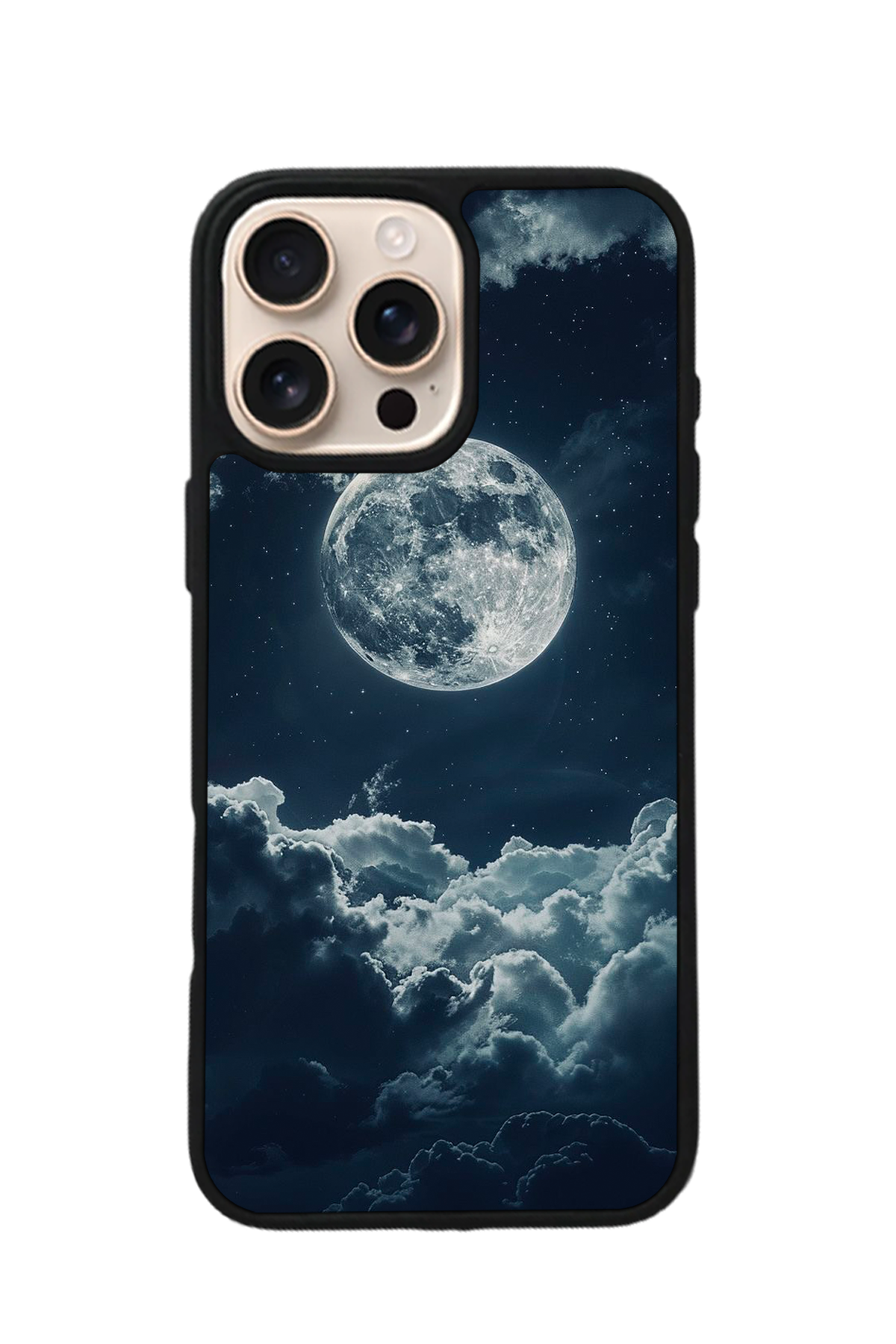 iPhone 16 Pro Uyumlu Ay Tasarımlı Glossy Premium Kılıf