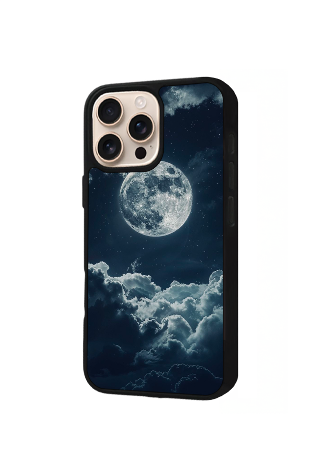 iPhone 16 Pro Uyumlu Ay Tasarımlı Glossy Premium Kılıf