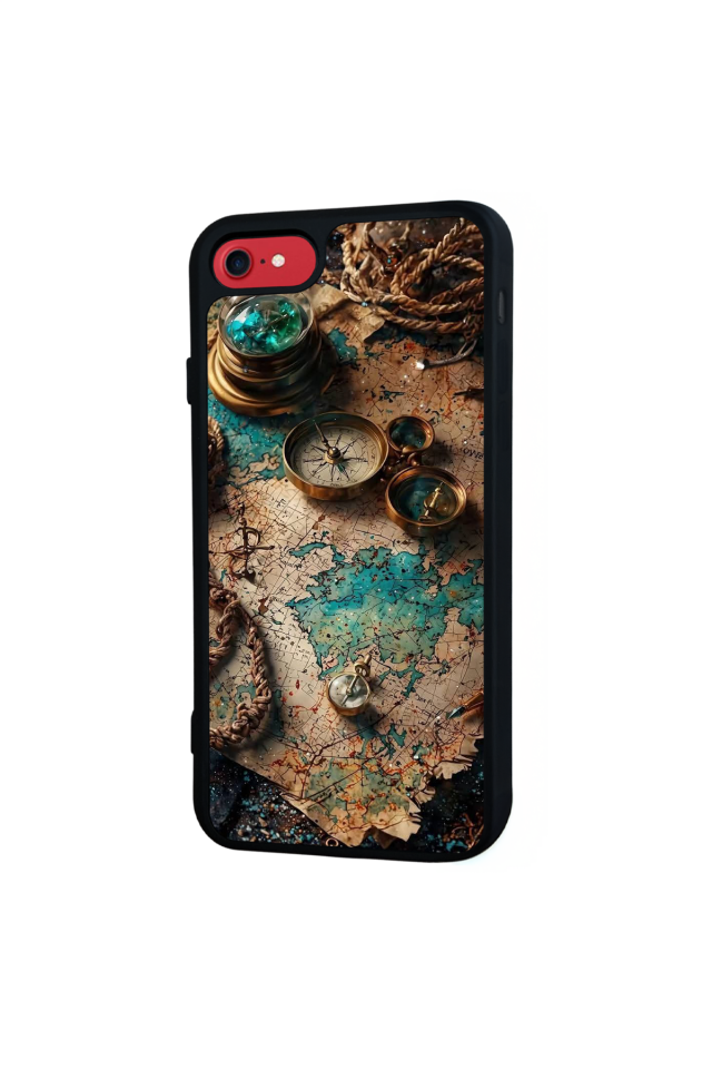 iPhone 7 Uyumlu Harita Tasarımlı Glossy Premium Kılıf