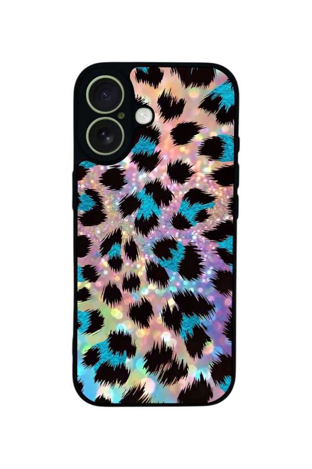 iPhone 17 Uyumlu Hologram Leopar Tasarımlı Glossy Premium Kılıf