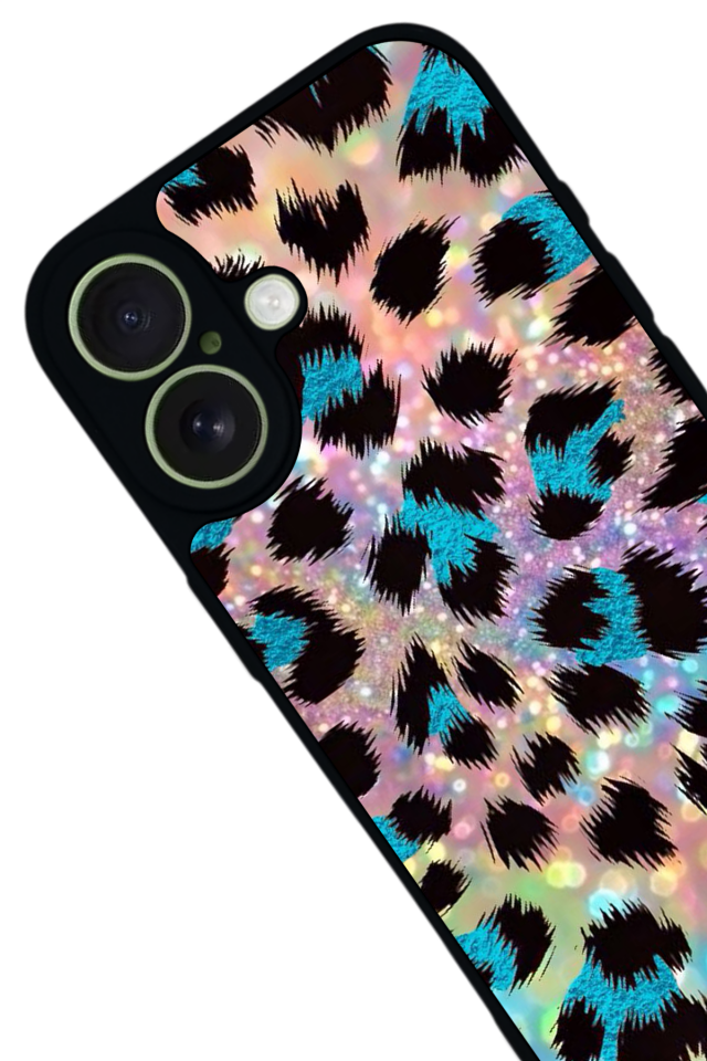 iPhone 17 Uyumlu Hologram Leopar Tasarımlı Glossy Premium Kılıf