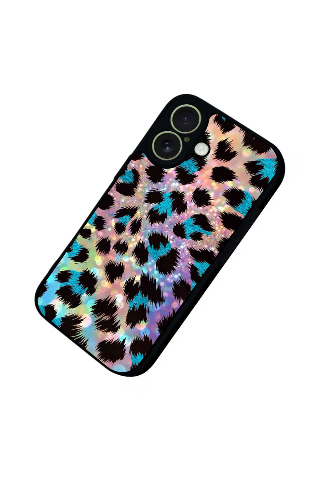 iPhone 17 Uyumlu Hologram Leopar Tasarımlı Glossy Premium Kılıf