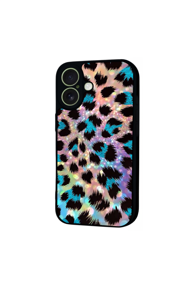 iPhone 17 Uyumlu Hologram Leopar Tasarımlı Glossy Premium Kılıf