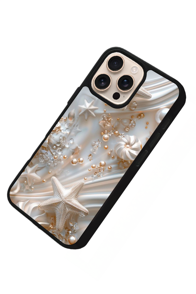 iPhone 14 Pro Uyumlu  İnci Tasarımlı Glossy Premium Kılıf