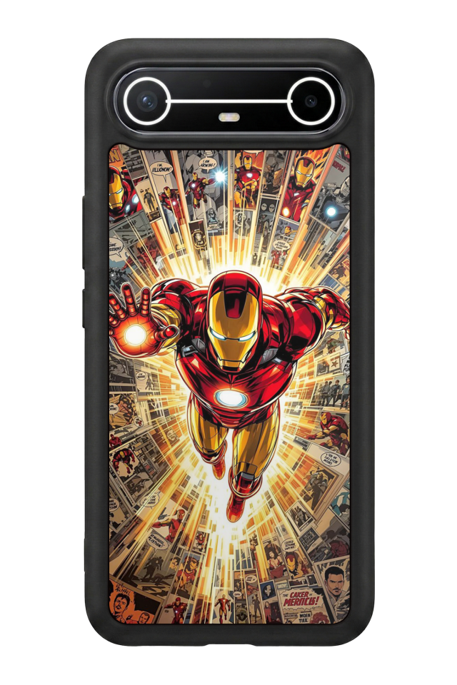 Tecno Spark Slim 5G Uyumlu Iron Man ( Demir Adam ) Tasarımlı Glossy Premium Kılıf