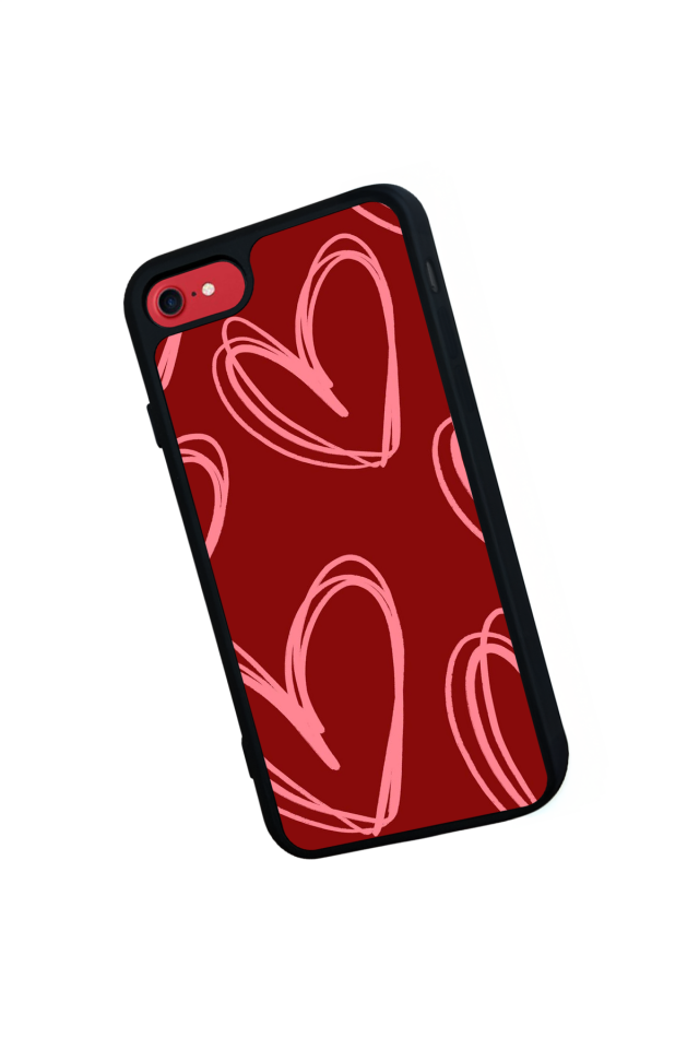 iPhone 8 Uyumlu Kalp Love Tasarımlı Glossy Premium Kılıf