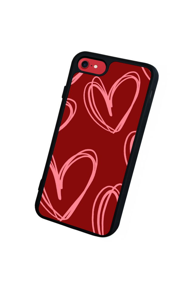 iPhone 8 Uyumlu Kalp Love Tasarımlı Glossy Premium Kılıf