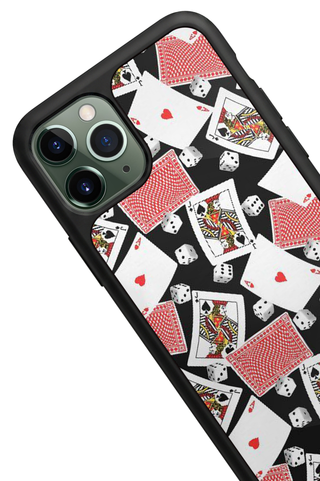 iPhone 11 Pro Max Uyumlu Kart Tasarımlı Glossy Premium Kılıf