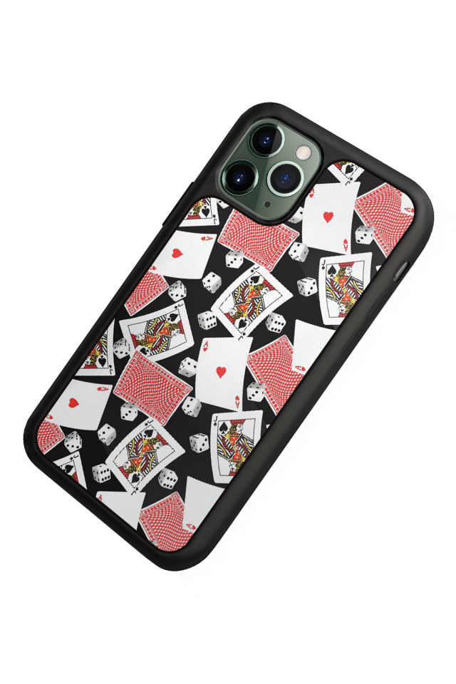iPhone 11 Pro Max Uyumlu Kart Tasarımlı Glossy Premium Kılıf