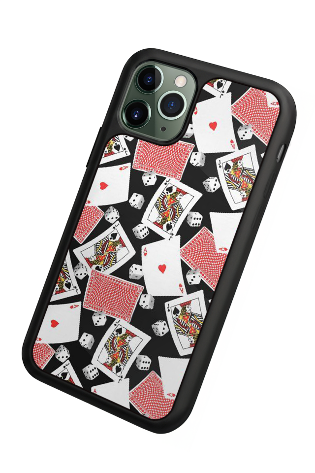 iPhone 11 Pro Max Uyumlu Kart Tasarımlı Glossy Premium Kılıf