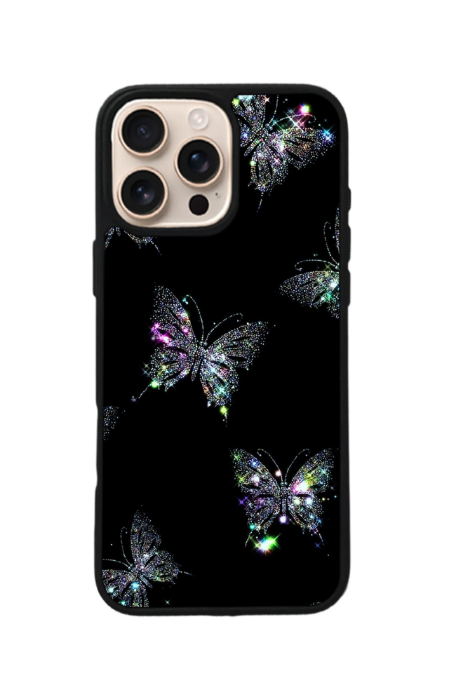 iPhone 16 Pro Max Uyumlu Kelebek Tasarımlı Glossy Premium Kılıf