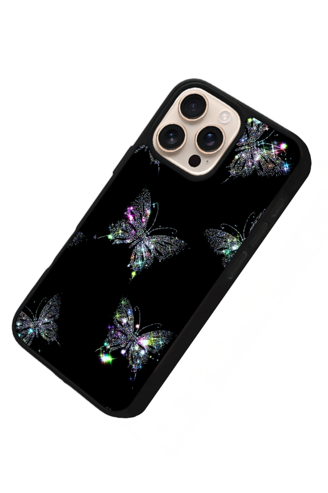 iPhone 16 Pro Max Uyumlu Kelebek Tasarımlı Glossy Premium Kılıf