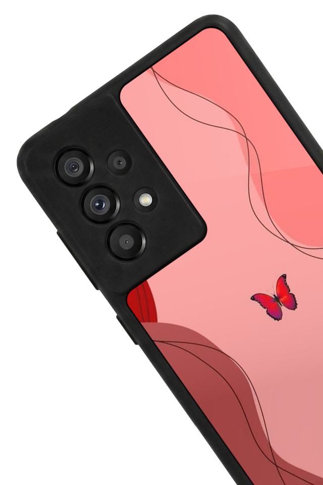 Samsung Galaxy A73 Uyumlu Kelebek Tasarımlı Glossy Premium Kılıf