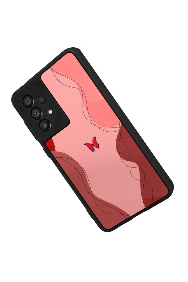 Samsung Galaxy A73 Uyumlu Kelebek Tasarımlı Glossy Premium Kılıf