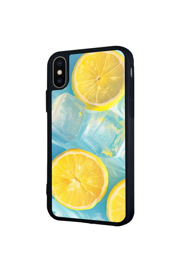 iPhone X/ XS Uyumlu Limon Tasarımlı Glossy Premium Kılıf