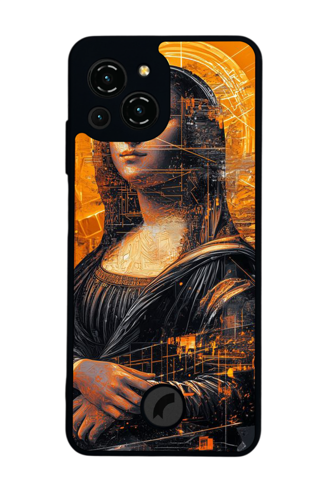 Reeder S23 Pro Max Uyumlu Monalisa Tasarımlı Glossy Premium Kılıf