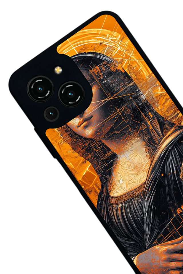 Reeder S23 Pro Max Uyumlu Monalisa Tasarımlı Glossy Premium Kılıf