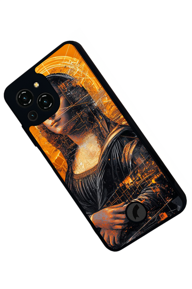 Reeder S23 Pro Max Uyumlu Monalisa Tasarımlı Glossy Premium Kılıf