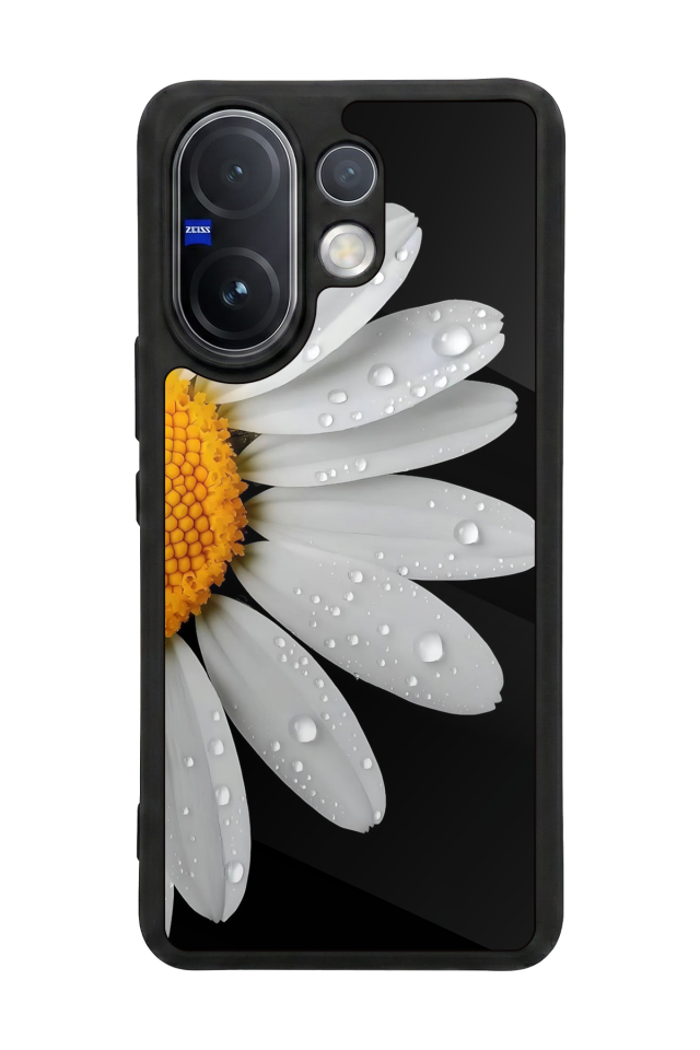 Vivo V60 Uyumlu Papatya Tasarımlı Glossy Premium Kılıf