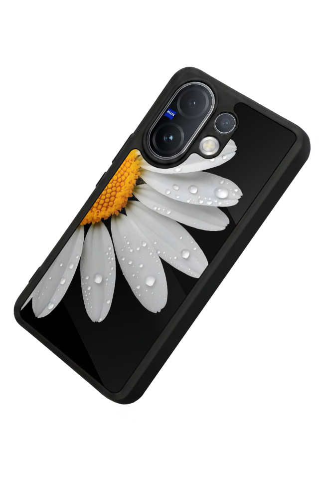 Vivo V60 Uyumlu Papatya Tasarımlı Glossy Premium Kılıf
