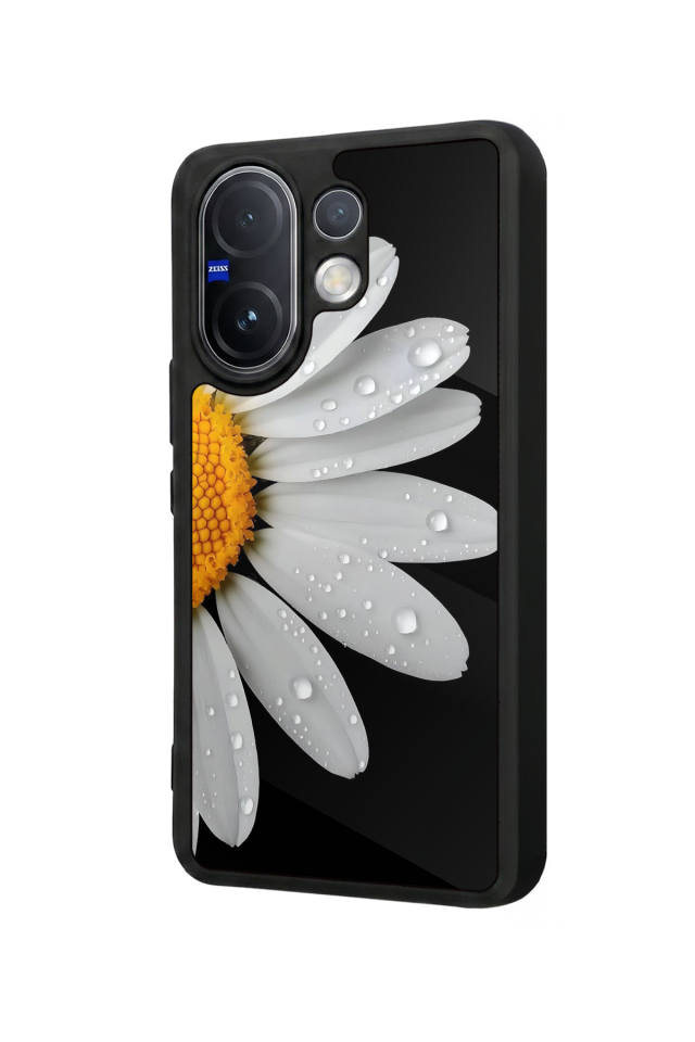 Vivo V60 Uyumlu Papatya Tasarımlı Glossy Premium Kılıf