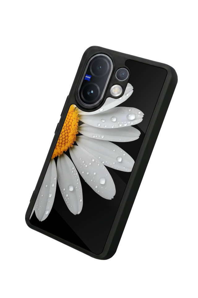 Vivo V60 Uyumlu Papatya Tasarımlı Glossy Premium Kılıf